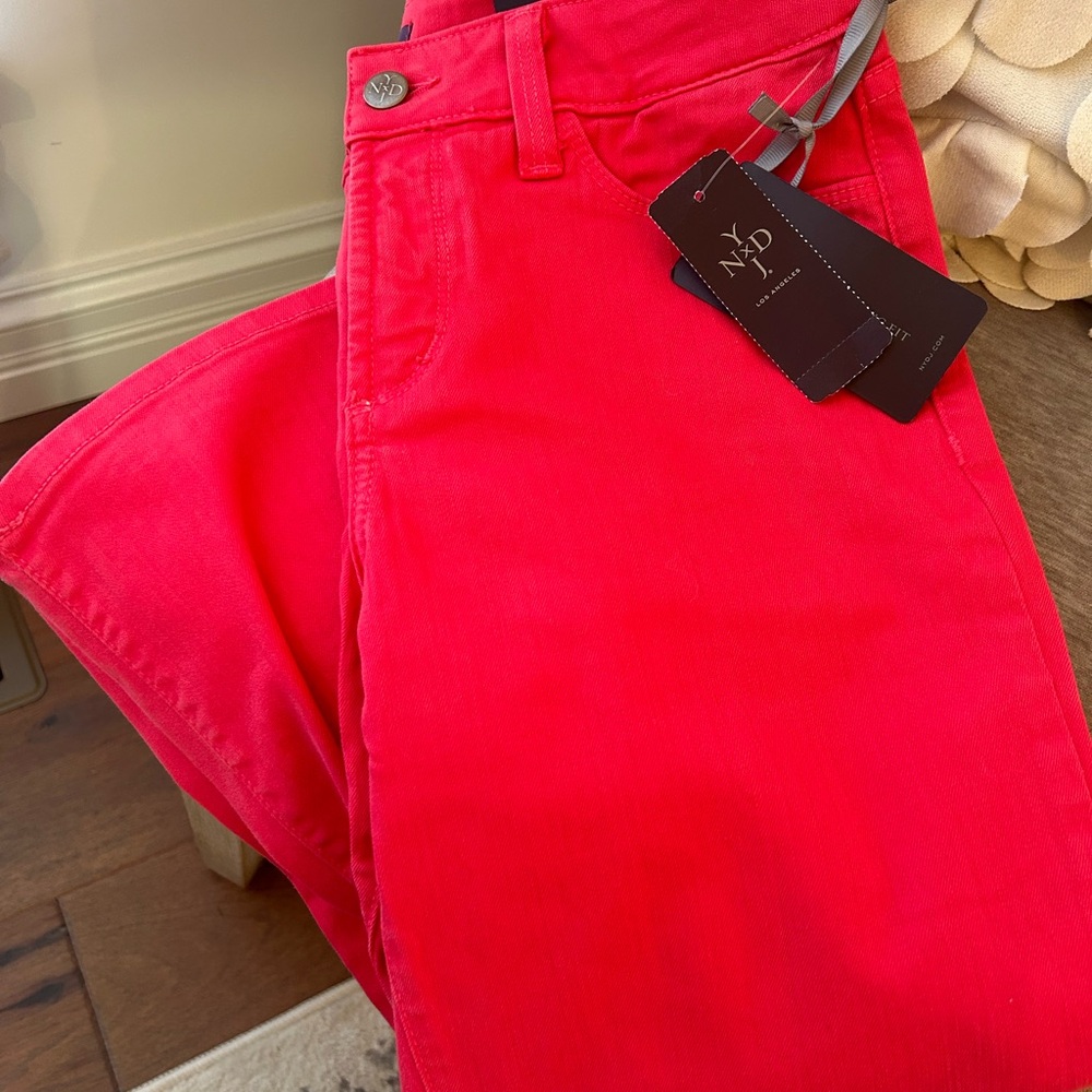 NYDJ Red Ankle Cropped Pants